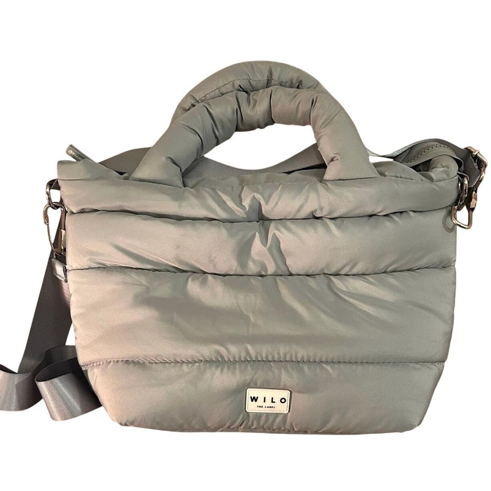 Wilo The Label Quilted Puffer Tote Cloud Bag Olive Green Crossbody Pillow Bag